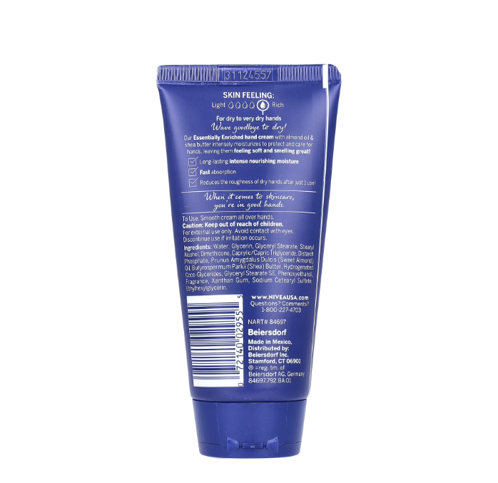 Nivea Essentially Enriched Hand Cream 2.6 oz Moisturizer