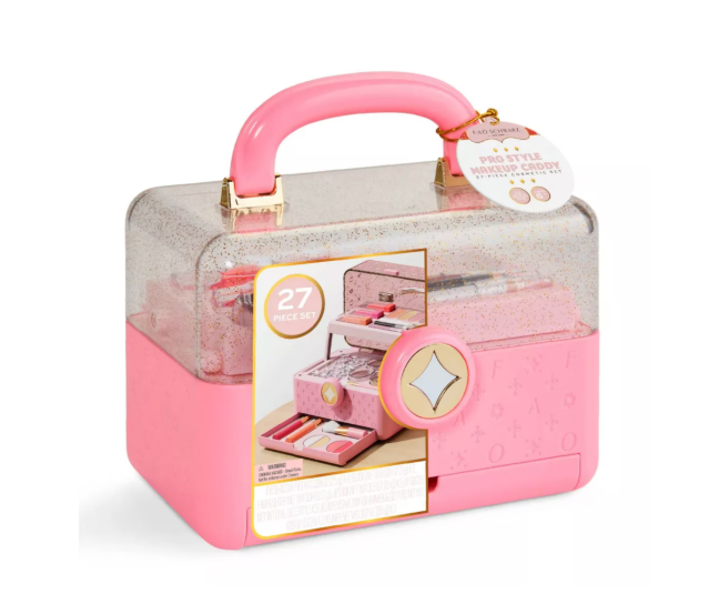 FAO Schwarz Girls Makeup Organizer Portable Toy Set
