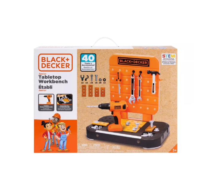 BLACK+DECKER Tabletop Workbench Toy Set Ages 3+