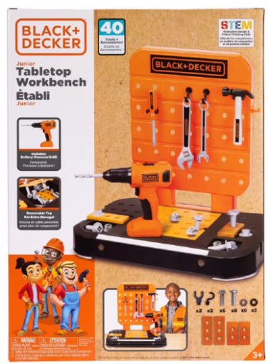 BLACK+DECKER Tabletop Workbench Toy Set Ages 3+