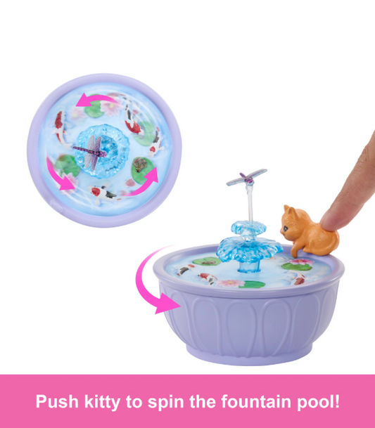 Barbie World Backyard Garden Playset with 17 Accessories