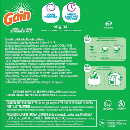 Gain Powder Laundry Detergent, Original, 195 Loads (180 Ounce)
