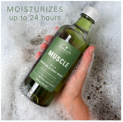 Village Naturals Muscle Relief Body Wash 16oz Mint
