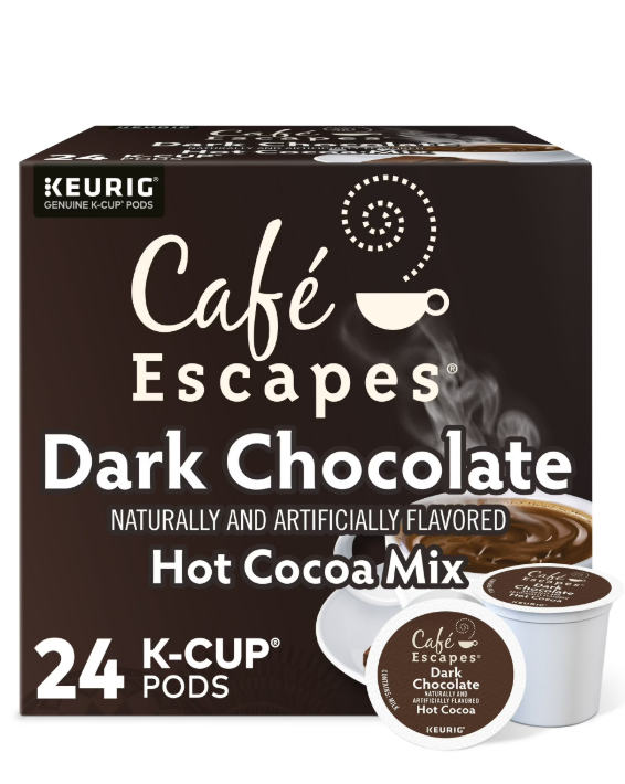 Cafe Escapes Dark Chocolate Hot Cocoa K-Cup 24 Count