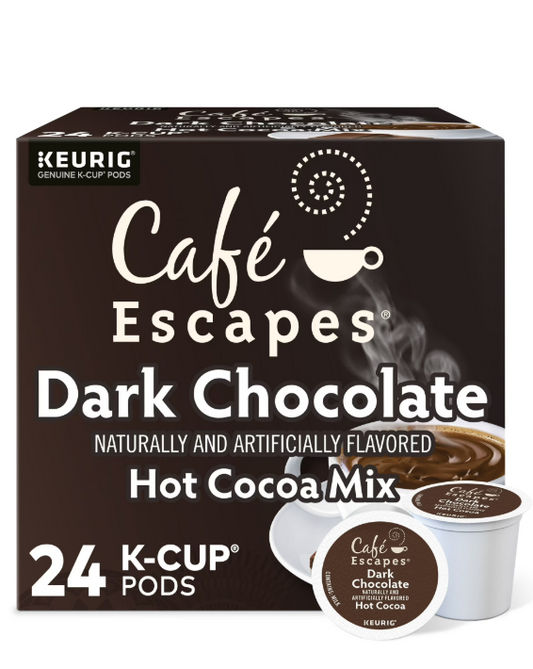 Cafe Escapes Dark Chocolate Hot Cocoa K-Cup 24 Count