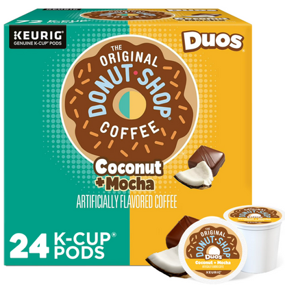 Coconut Mocha Medium K-Cup Coffee Pods - The Original Donut Shop 24 Count