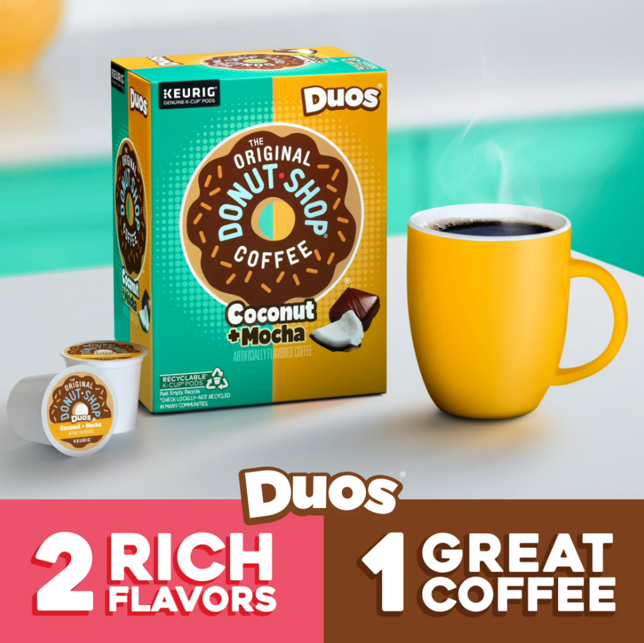 Coconut Mocha Medium K-Cup Coffee Pods - The Original Donut Shop 24 Count
