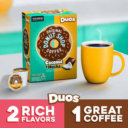 Coconut Mocha Medium K-Cup Coffee Pods - The Original Donut Shop 24 Count