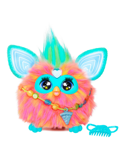 Furby Coral Plush Toy Voice Activated with 15 Accessories