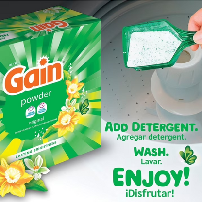 Gain Powder Laundry Detergent, Original, 195 Loads (180 Ounce)