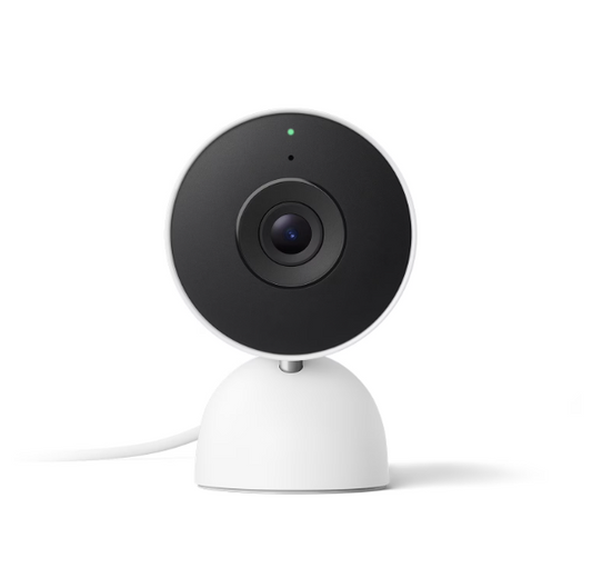 Google Nest Cam Indoor 2K Wired Security Camera Snow