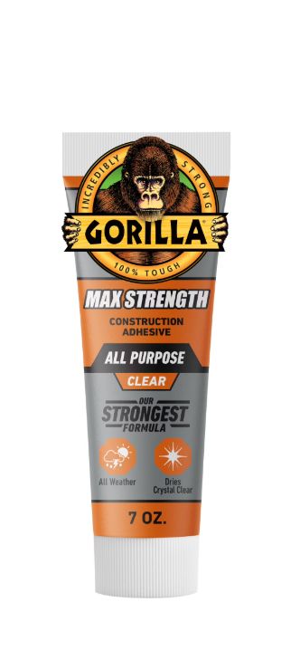 Gorilla Clear Max Construction Adhesive 7 oz Clear Tube