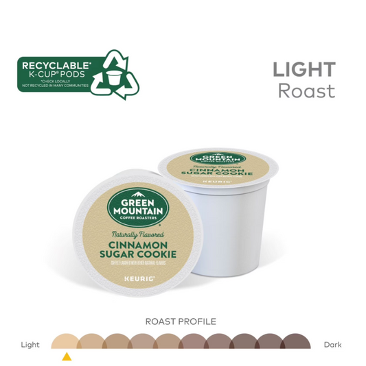 Green Mountain Cinnamon Roll K-Cup Pods – Green Mountain Cinnamon Sugar Cookie, 24 Count