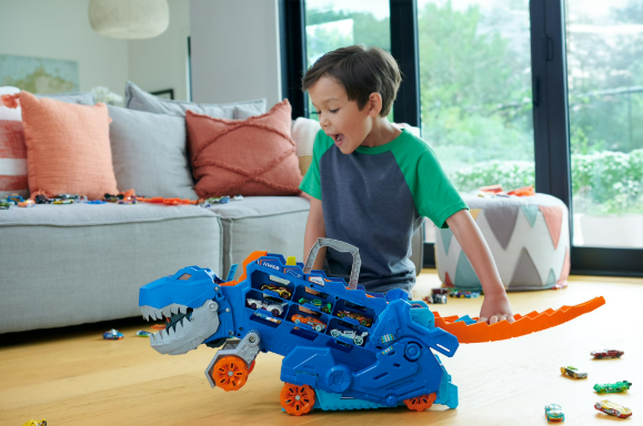 Hot Wheels City Ultimate T-Rex Transporter Hauler Toy
