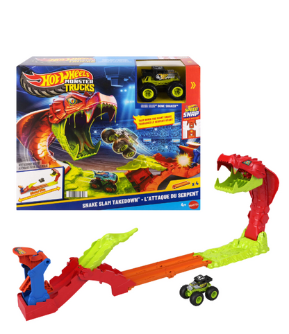 Hot Wheels Monster Trucks Snake Slam Takedown Playset