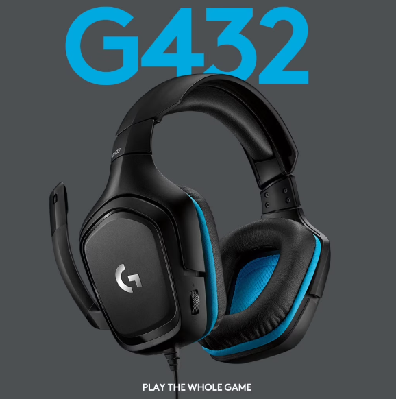 Logitech G432 Wired Gaming Headset 7.1 Surround Black