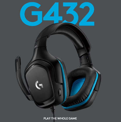 Logitech G432 Wired Gaming Headset 7.1 Surround Black