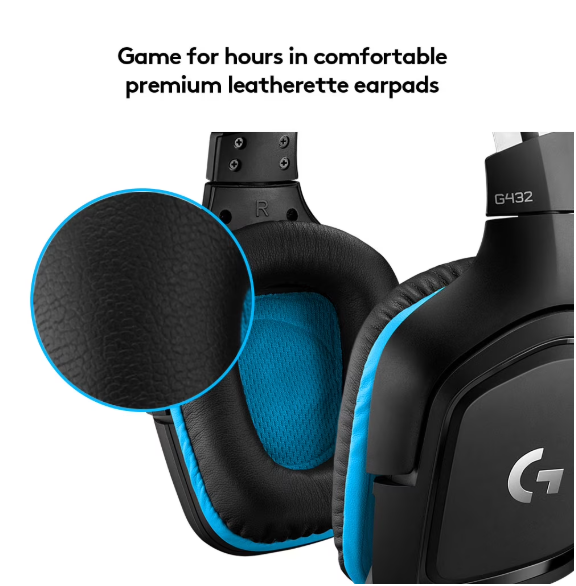 Logitech G432 Wired Gaming Headset 7.1 Surround Black