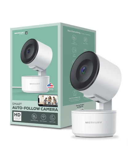 Merkury Smart 1080p Wi-Fi Indoor Auto-Tracking Camera