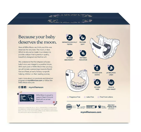 Millie Moon Luxury Diapers Size 3, 88 Count