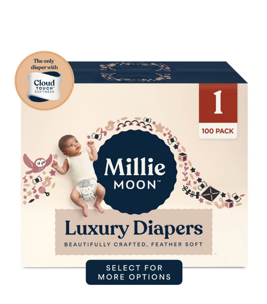 Millie Moon Luxury Diapers Size 1, 100 Count