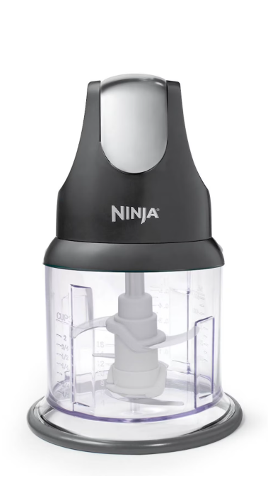 Ninja NJ100 2-Cup Food Chopper Gray One-Touch Pulse