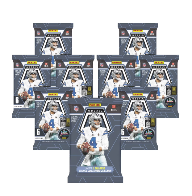 Panini 2025 Mosaic Football Bundle Box 8 Packs Cards