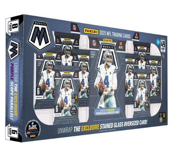 Panini 2025 Mosaic Football Bundle Box 8 Packs Cards