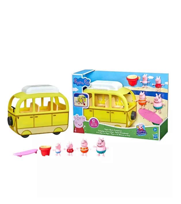 Peppa Pig Beach Campervan Playset with Figure & Accessories