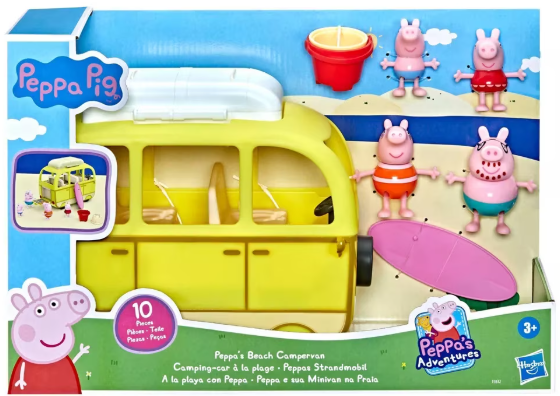 Peppa Pig Beach Campervan Playset with Figure & Accessories