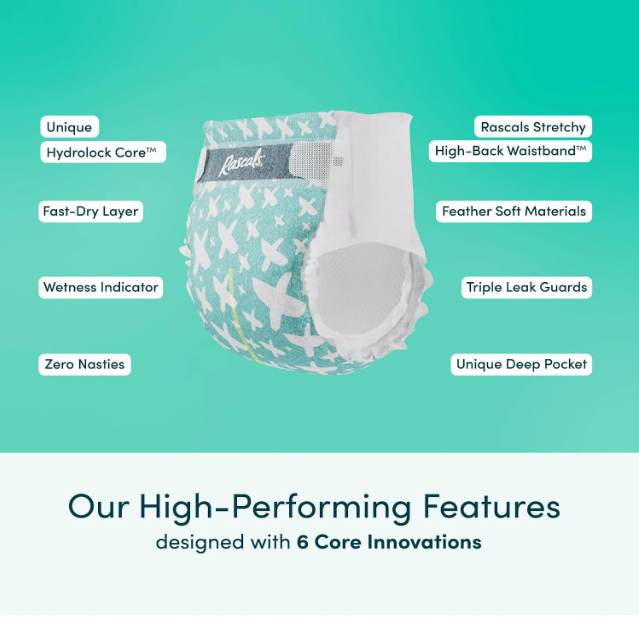 Rascals Premium Absorbent Baby Diapers