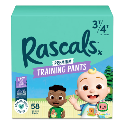 Rascals Training Pants 3T-4T, Premium CoComelon 58 Count