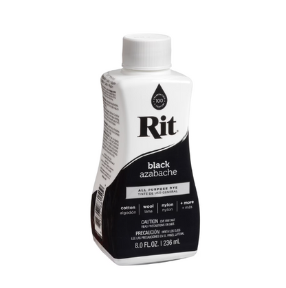 Rit All Purpose Liquid Dye Black 8oz Fabric Color