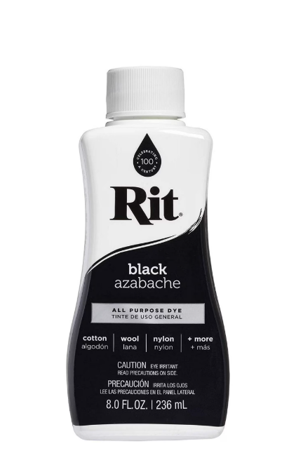 Rit All Purpose Liquid Dye Black 8oz Fabric Color