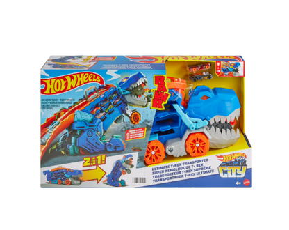 Hot Wheels City Ultimate T-Rex Transporter Hauler Toy