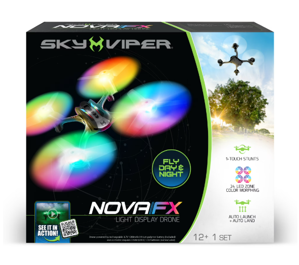 Sky Viper Nova Light FX Drone with Rechargeable Battery