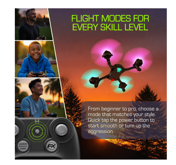 Sky Viper Nova Light FX Drone with Rechargeable Battery