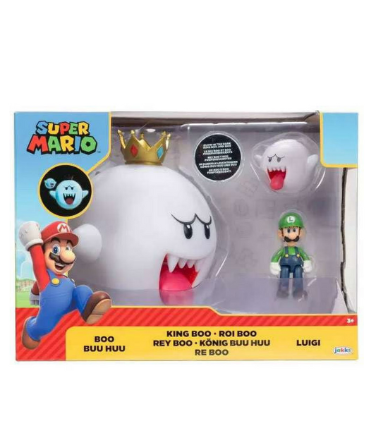Super Mario King Boo Boo Luigi 3-Pack Action Figures